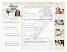 Premarital marriage couples seminar brochure page 2 with Relationship Expert Janie Lacy, MS