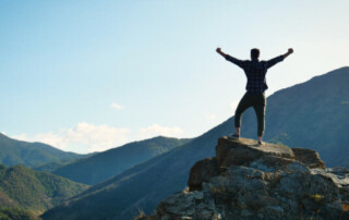 Man overcoming failure