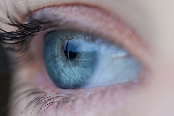 Closeup on eye as Orlando EMDR counseling patient receives treatment.