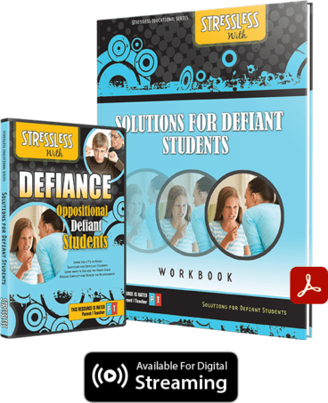 StressLess with Oppositional Defiant Students Video Series and Workbook