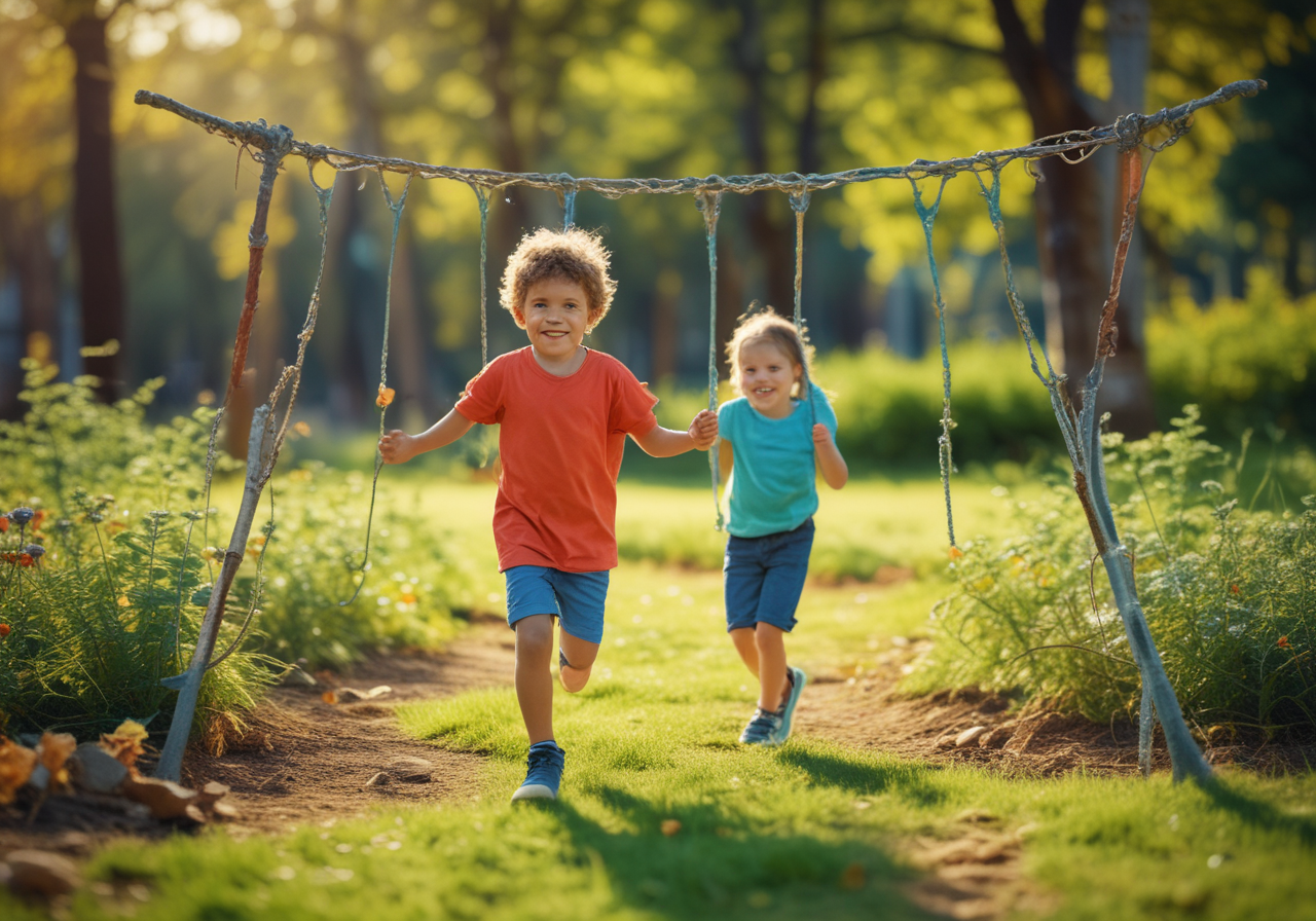 Child playing in park.