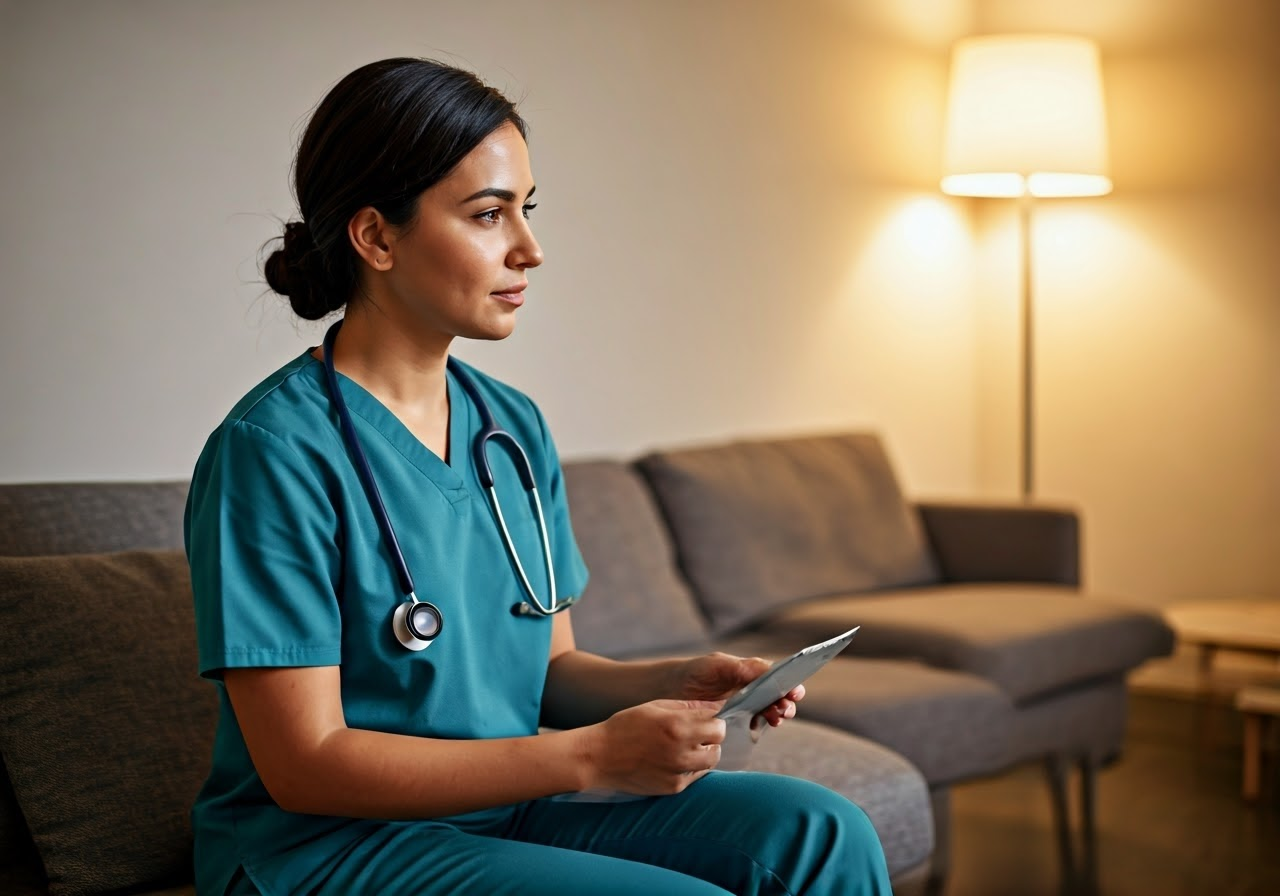 Nurse in therapy session.