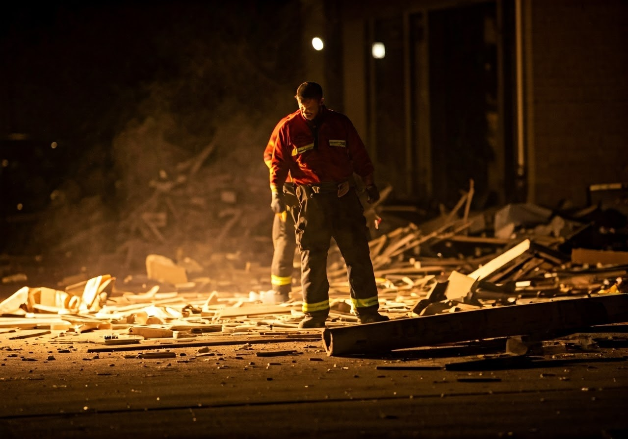 First responders at emergency scene.