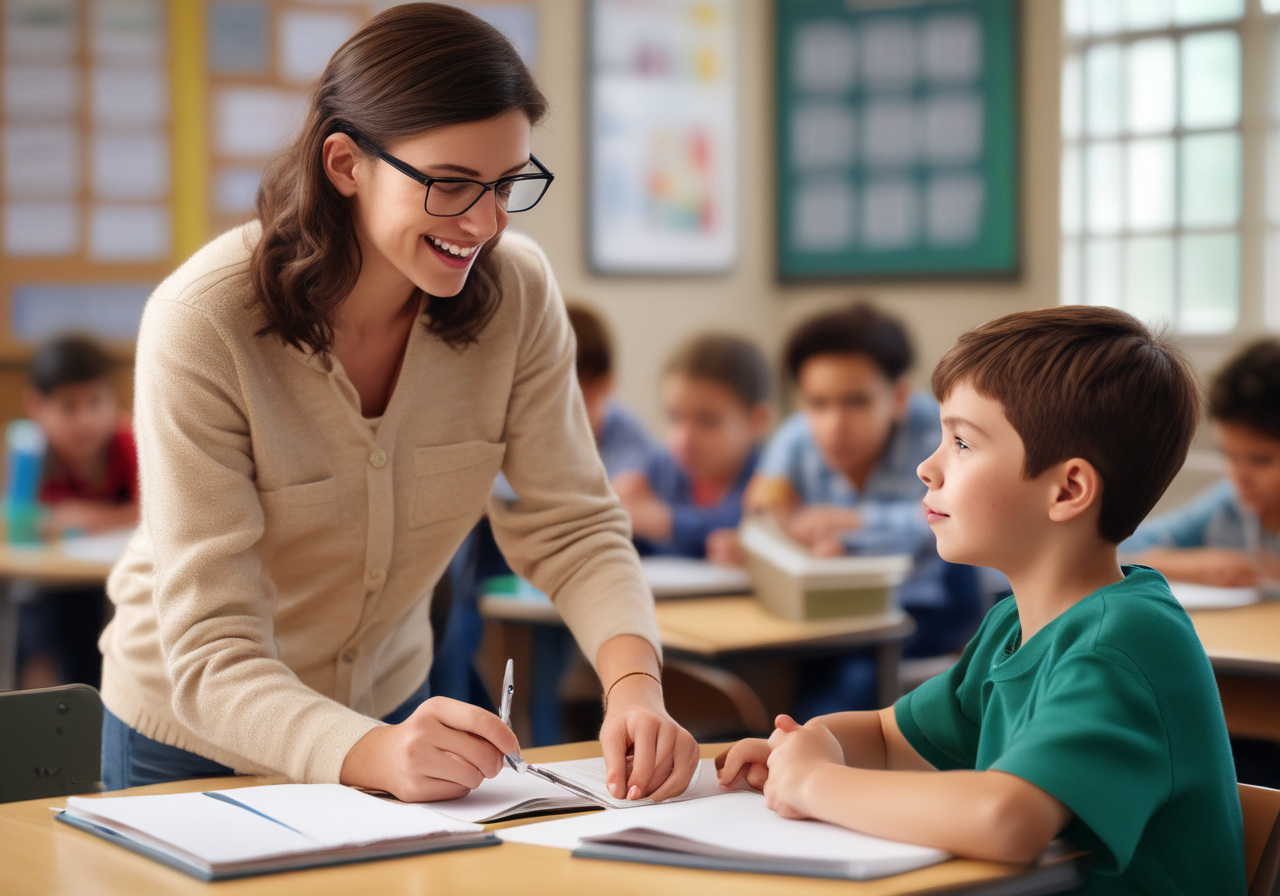 Teacher with defiant child that is recieving help from Total Life Counseling