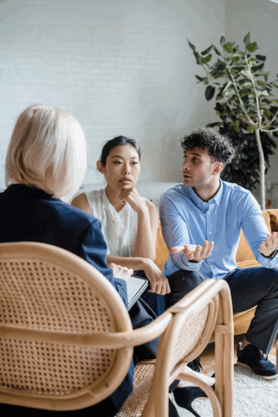 Young Man and Woman at Couples Therapy
