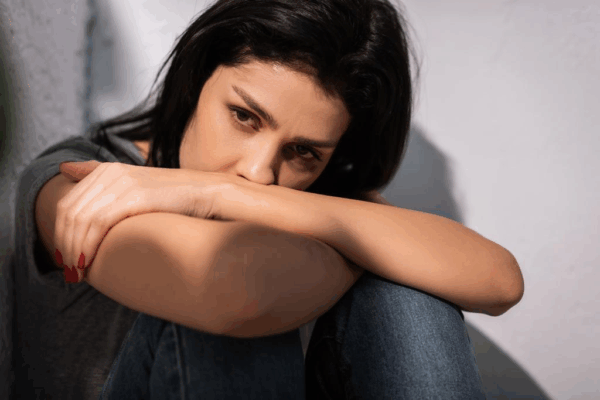 Woman experiencing emotional distress
