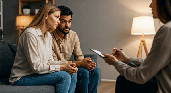 Couple in a therapy session