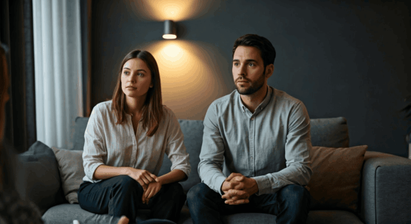 Couple in therapy session Couple in therapy session