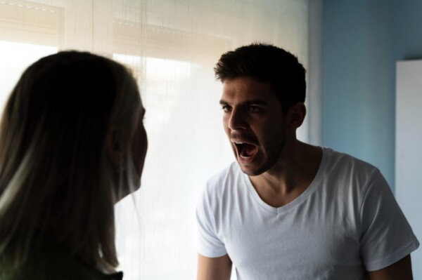 A Couple fighting at Home