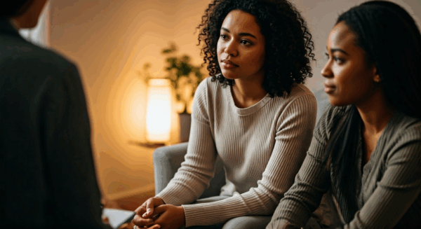 Couple in therapy session