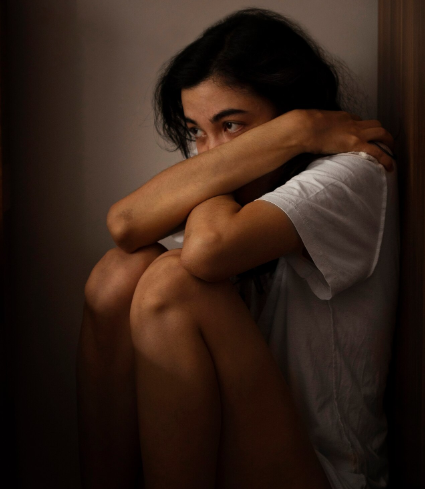 A new mother experiencing postpartum depression A new mother experiencing postpartum depression