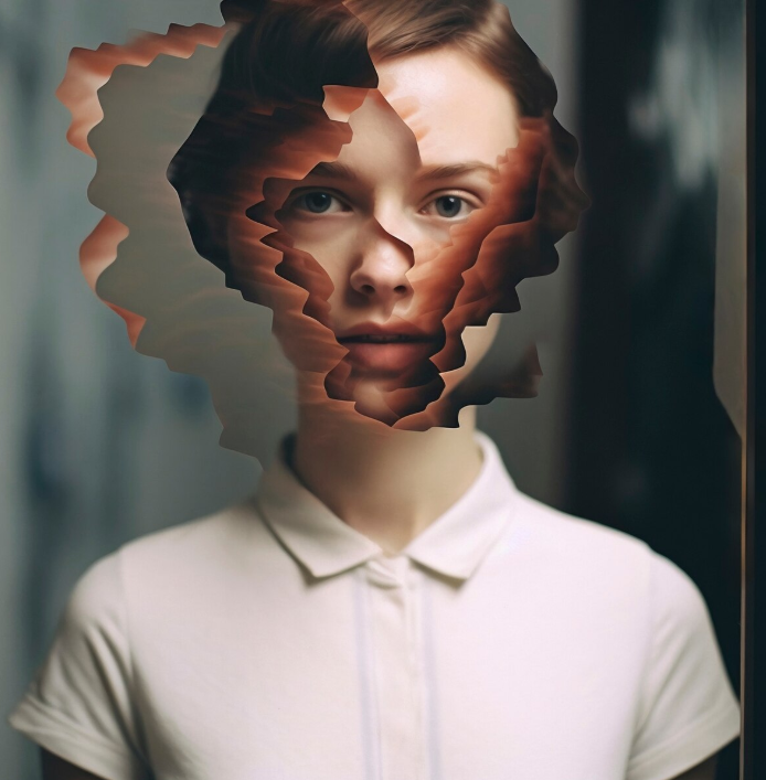 Person suffering from personality disorder Person suffering from personality disorder