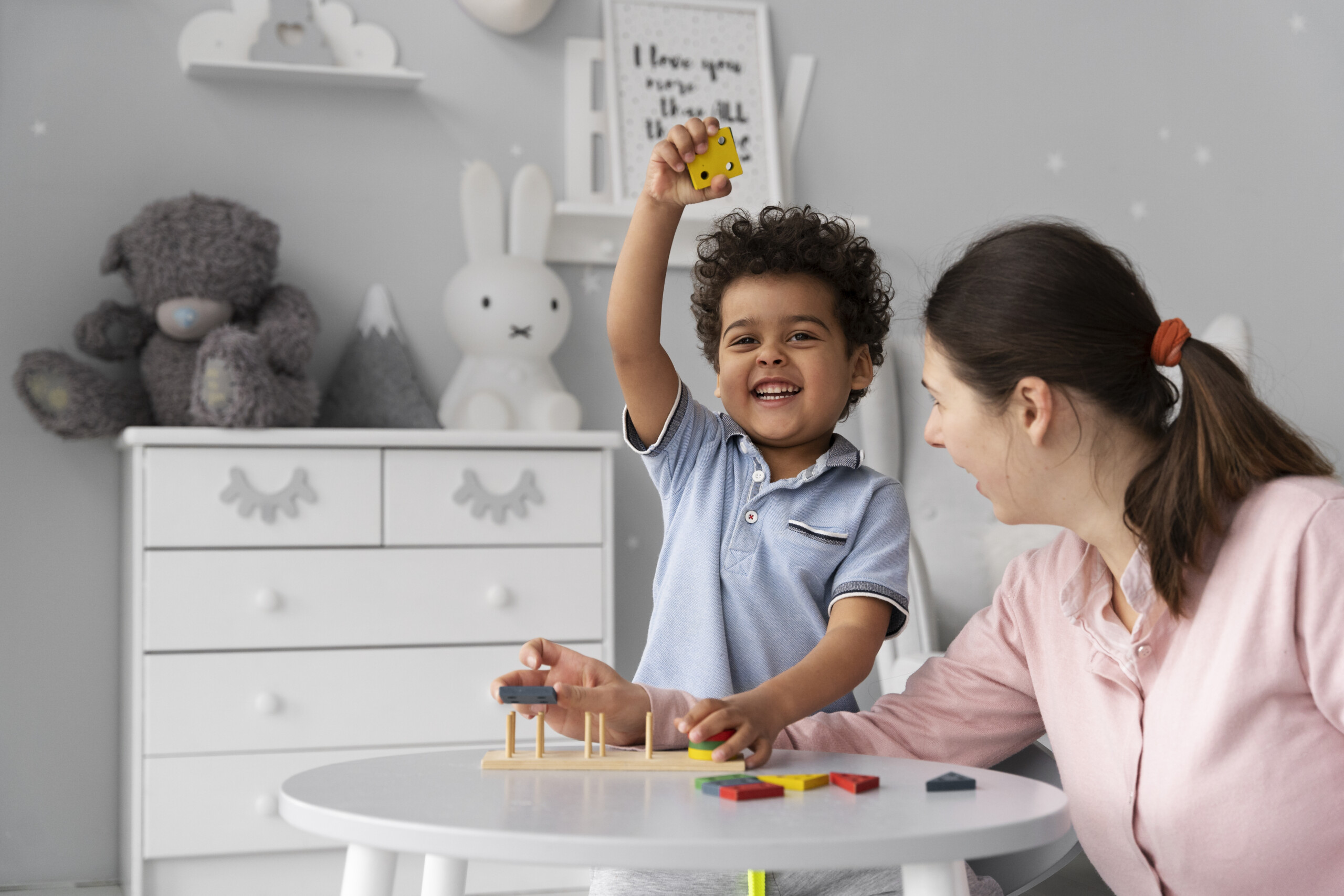 Child with a woman