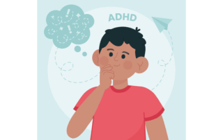 Illustration of a child with ADHD