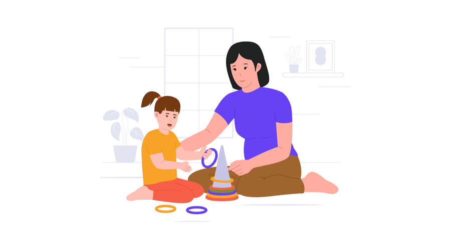 Illustration of play therapy