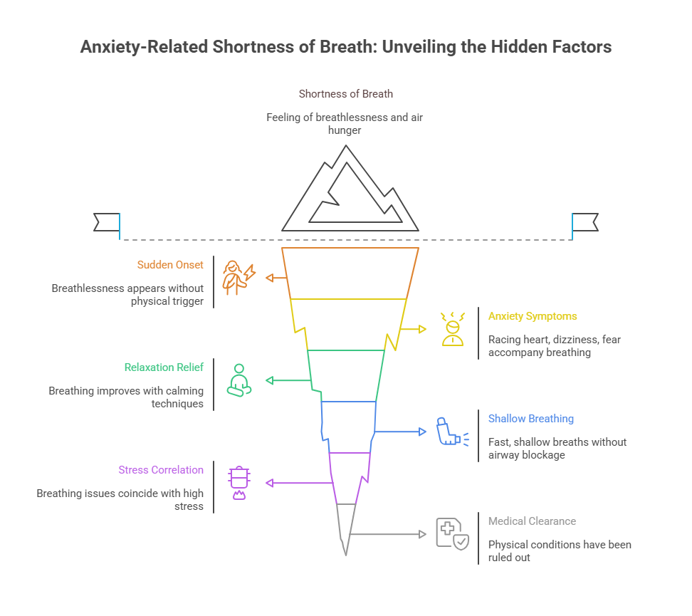 Infographic of anxiety related symptoms