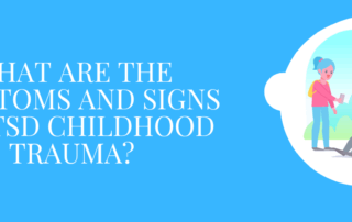 PTSD childhood trauma signs illustration