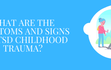 PTSD childhood trauma signs illustration