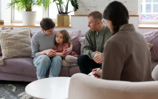 Family seeking therapy from a professional