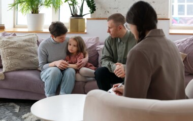 Family seeking therapy from a professional