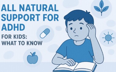 Illustration of all natural support for ADHD Kids