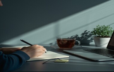 Person reflecting on mental health goals for 2026 with calming, minimalist background.