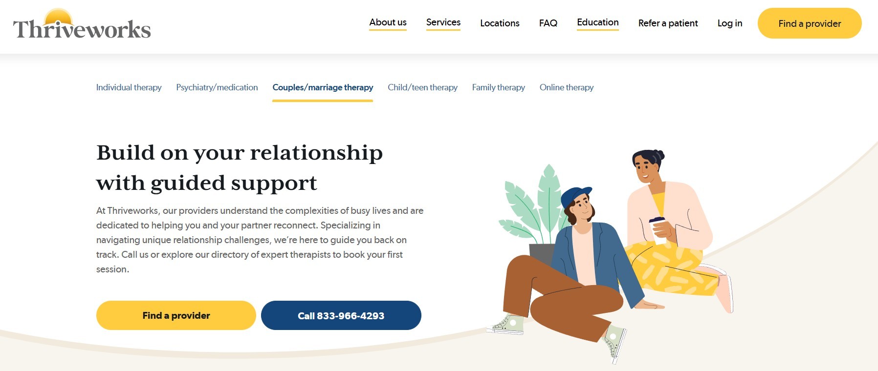 Thriveworks couple therapy page - Total Life Counseling for Children, Teens, Adolescents and Adults in Orlando Winter Park Clermont Lake Mary and Central Florida Thriveworks couple therapy page