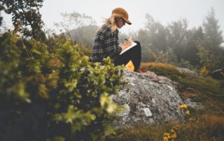Woman journaling