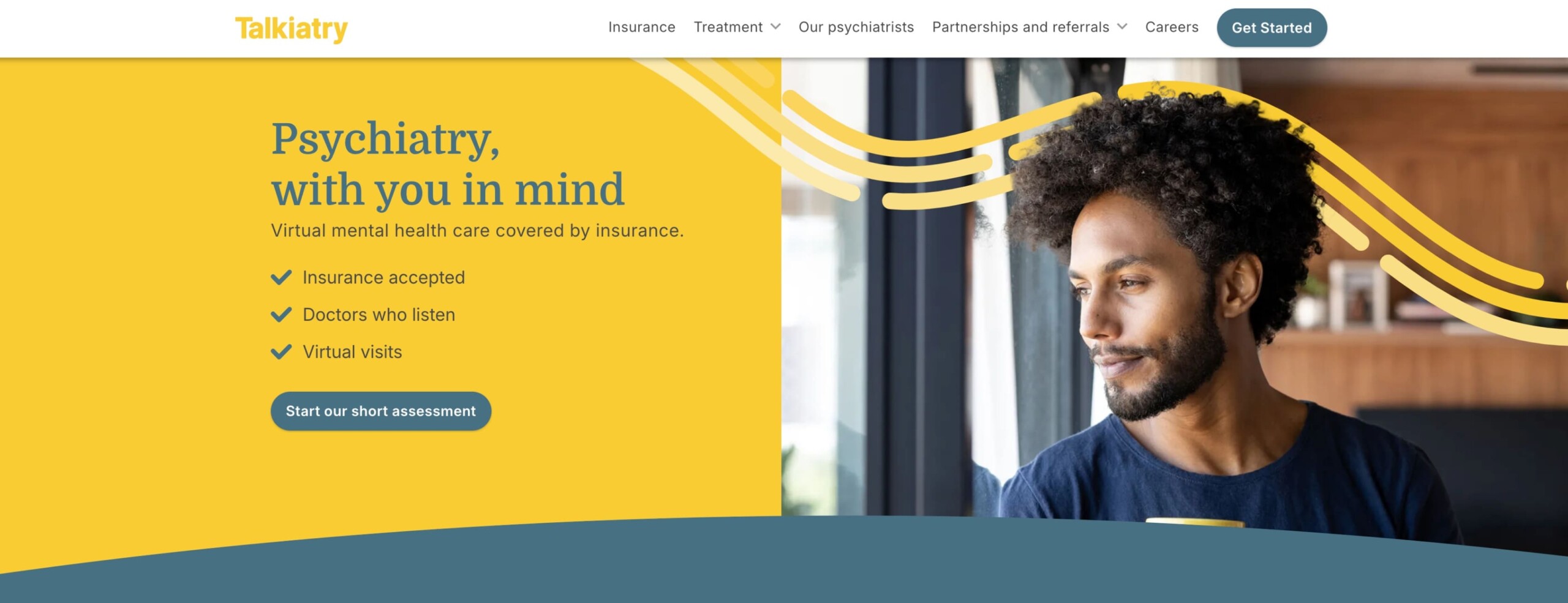 Screenshot of Talkiatry homepage - Total Life Counseling for Children, Teens, Adolescents and Adults in Orlando Winter Park Clermont Lake Mary and Central Florida Screenshot of Talkiatry homepage