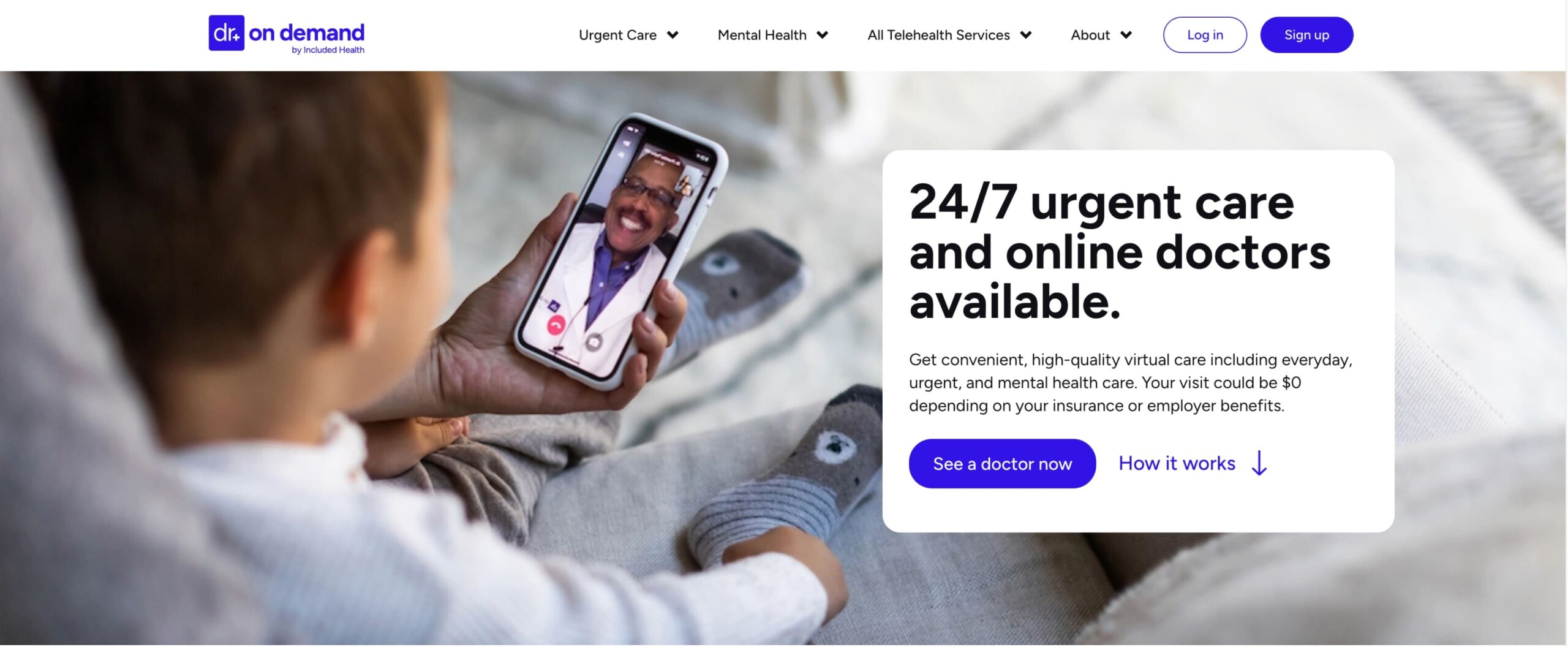 Screenshot of Doctor on demand homepage - Total Life Counseling for Children, Teens, Adolescents and Adults in Orlando Winter Park Clermont Lake Mary and Central Florida Screenshot of Doctor on demand homepage