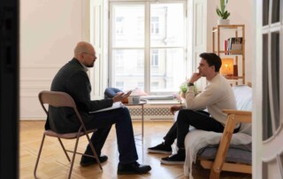 A therapist explaining something