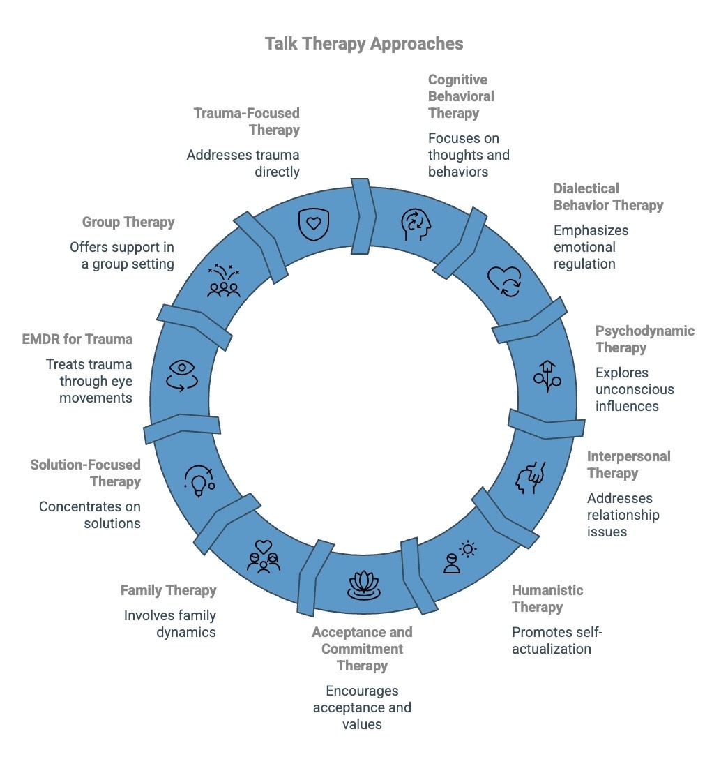 Infographics on Talk Therapy Approaches