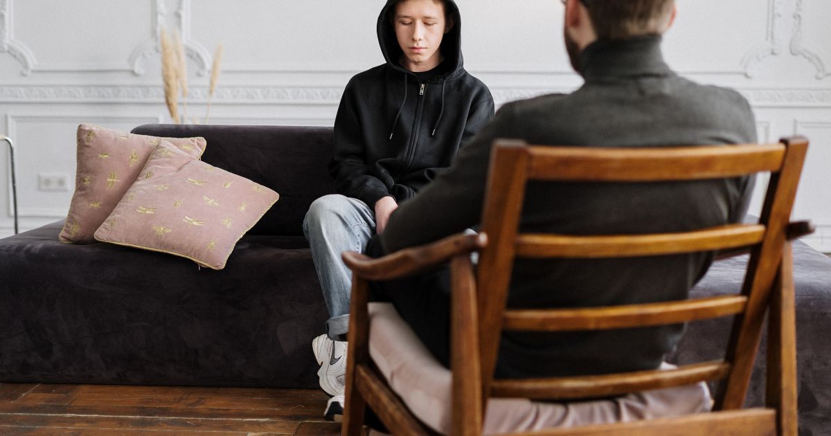 Young boy having a counseling session