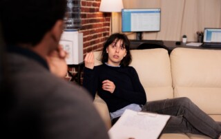 woman in a counseling session