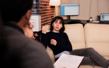 woman in a counseling session