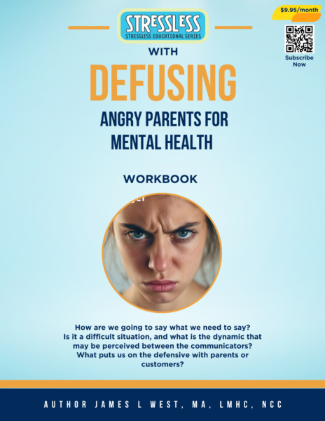 Product Photo: StressLess with Defusing Angry Parents in School video series & workbook