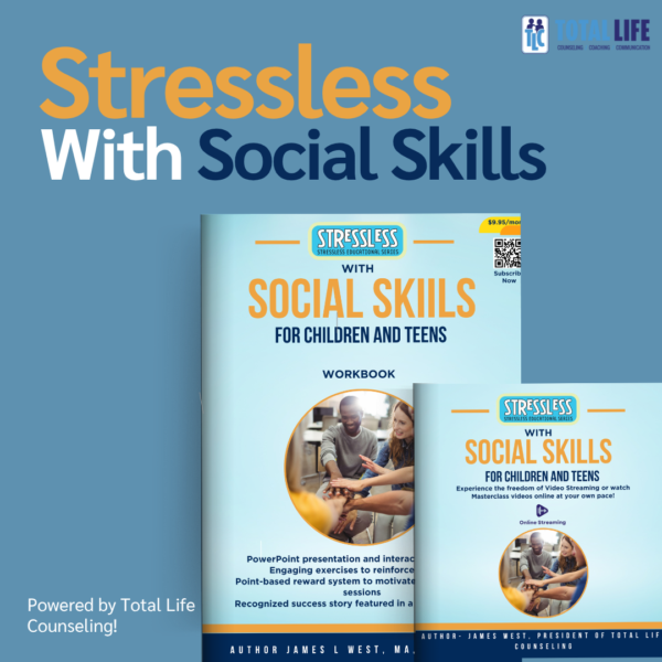 Product Photo: StressLess with Social Skills for Children & Teens audio & workbook series