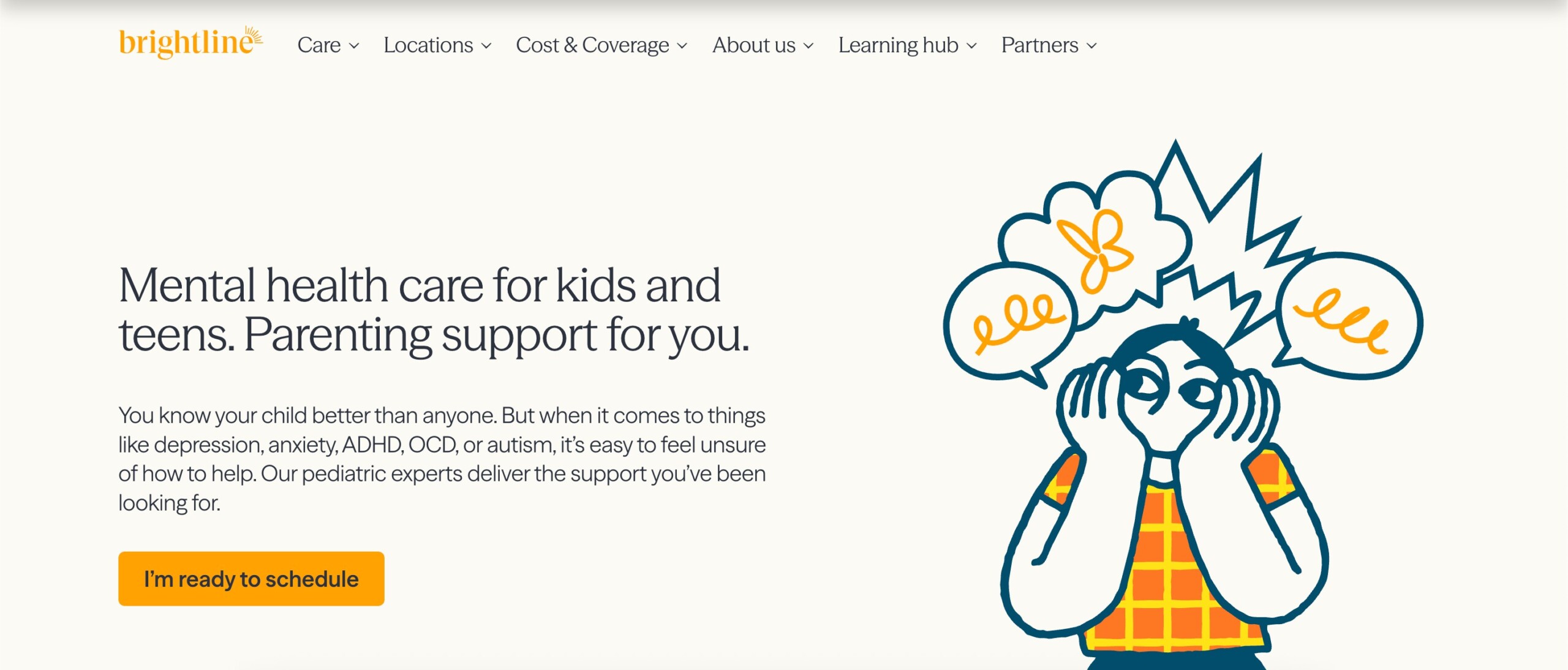 Screenshot of Brightline home page