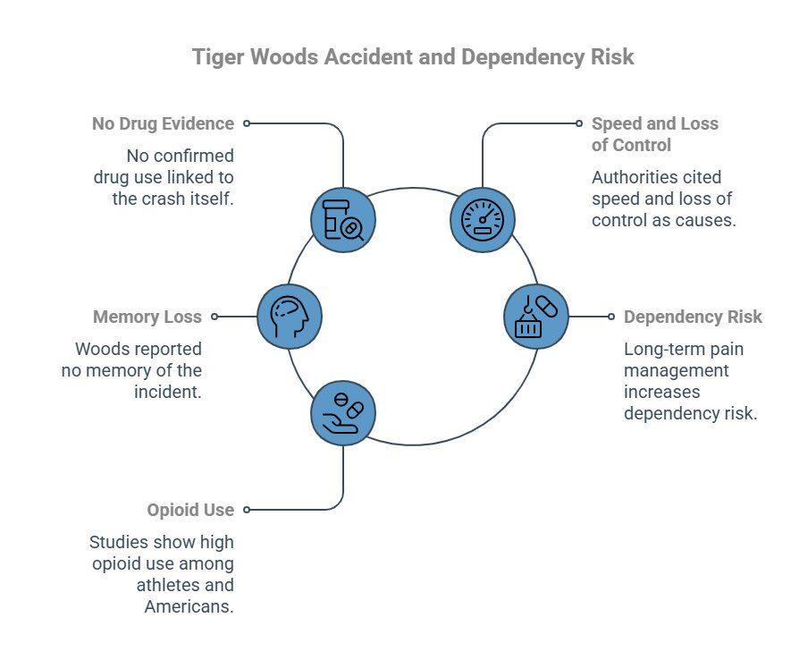 Infographic on What Happened at the Tiger Woods Car Accident and What Did Drugs Have to Do With It_ - visual selection