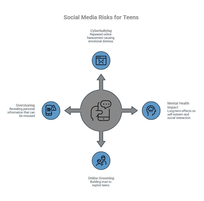 Infographic on What Are The Real Risks Teens Face On Social Media_ - visual selection