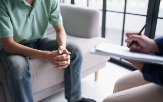 A person having a counseling session