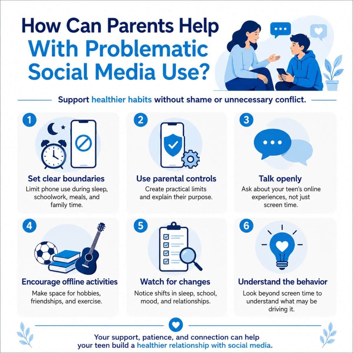 Infographic on Helping Teens Build Healthier Social Media Habits - Total Life Counseling for Children, Teens, Adolescents and Adults in Orlando Winter Park Clermont Lake Mary and Central Florida - Total Life Counseling for Children, Teens, Adolescents and Adults in Orlando Winter Park Clermont Lake Mary and Central Florida Infographic on Helping Teens Build Healthier Social Media Habits