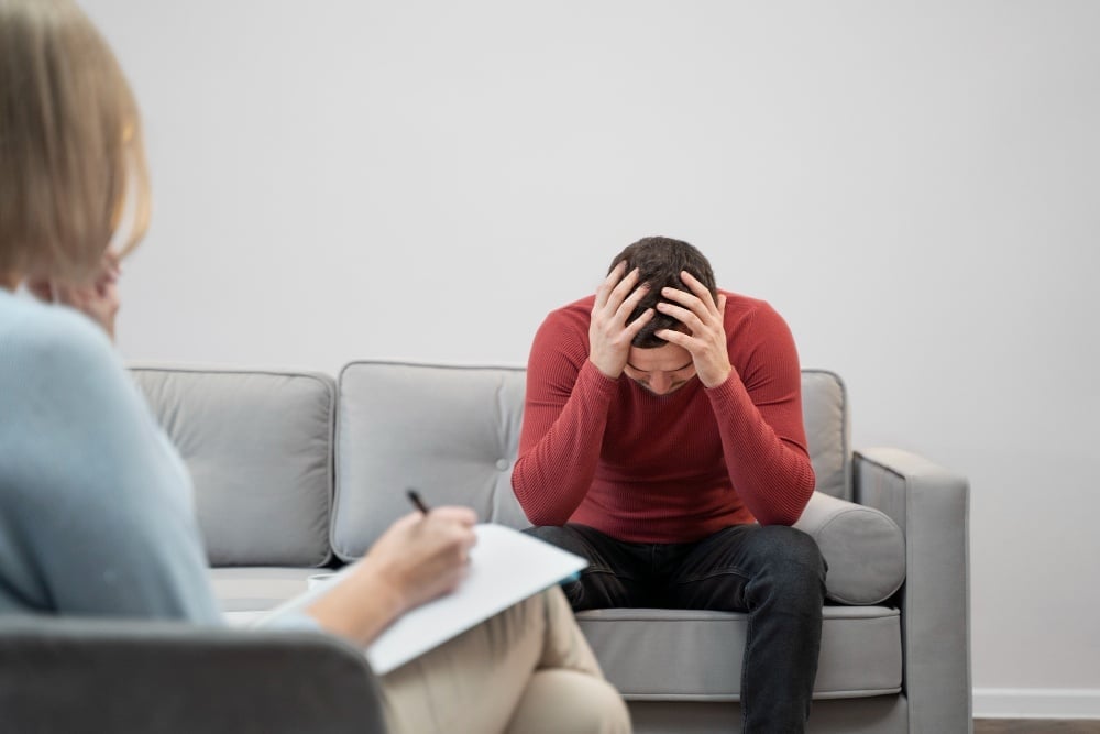 Person having a counseling session - Total Life Counseling for Children, Teens, Adolescents and Adults in Orlando Winter Park Clermont Lake Mary and Central Florida Person having a counseling session
